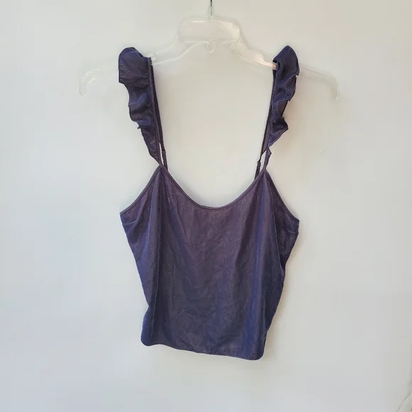 VICTORIA'S Secret Velvet Tank Top Ruffle Strap Size M - EUC! - Picture 11 of 11